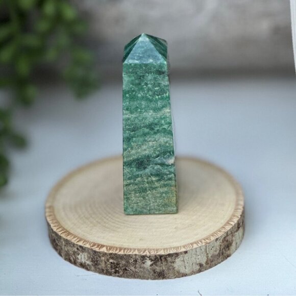 Nephrite Jade Small Obelisks Green Luck Crystal Point Tower Polished Gemstone - Picture 16 of 16